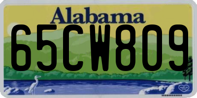 AL license plate 65CW809