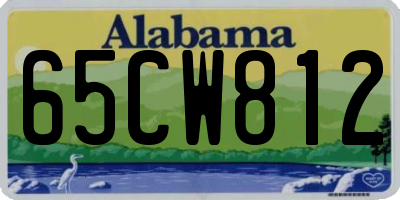 AL license plate 65CW812