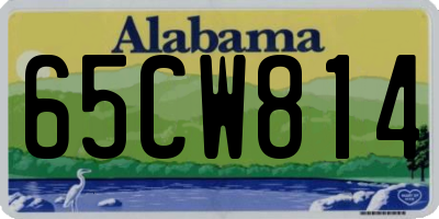 AL license plate 65CW814