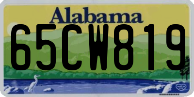 AL license plate 65CW819