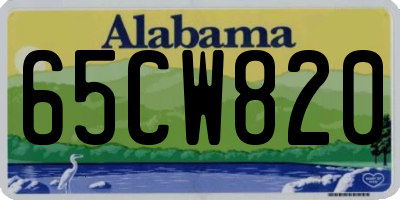 AL license plate 65CW820