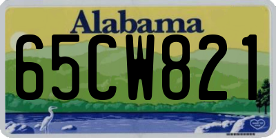 AL license plate 65CW821