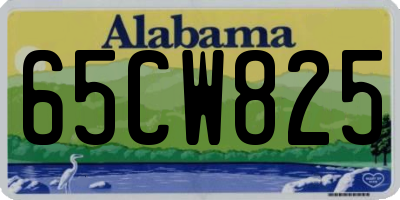 AL license plate 65CW825