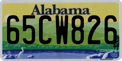AL license plate 65CW826