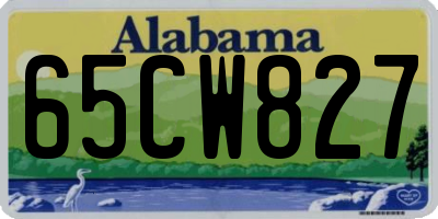 AL license plate 65CW827