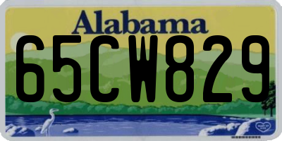 AL license plate 65CW829
