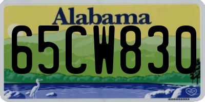 AL license plate 65CW830