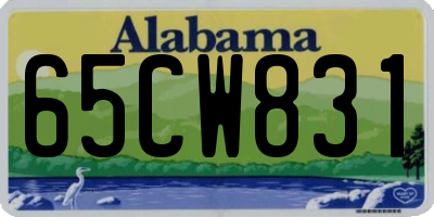 AL license plate 65CW831