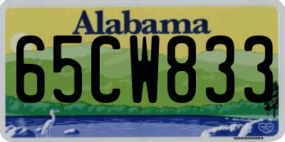 AL license plate 65CW833