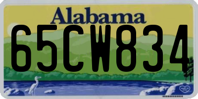 AL license plate 65CW834