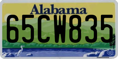 AL license plate 65CW835