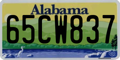 AL license plate 65CW837