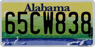 AL license plate 65CW838