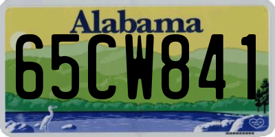 AL license plate 65CW841