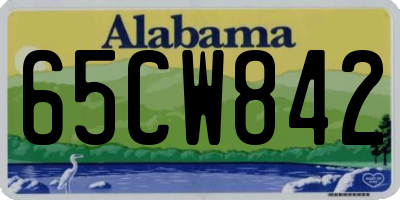 AL license plate 65CW842