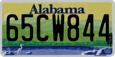 AL license plate 65CW844