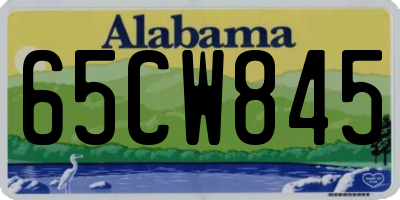 AL license plate 65CW845