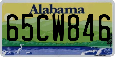 AL license plate 65CW846