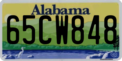 AL license plate 65CW848