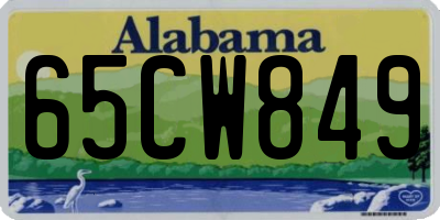 AL license plate 65CW849