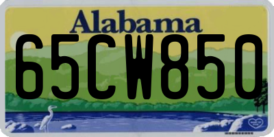AL license plate 65CW850