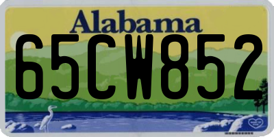 AL license plate 65CW852