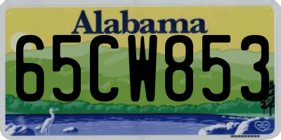 AL license plate 65CW853