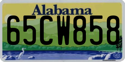 AL license plate 65CW858