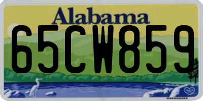 AL license plate 65CW859
