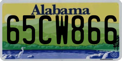AL license plate 65CW866
