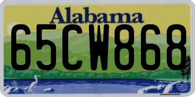 AL license plate 65CW868