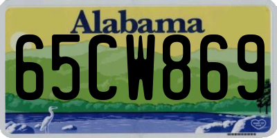 AL license plate 65CW869