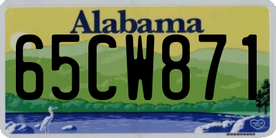 AL license plate 65CW871