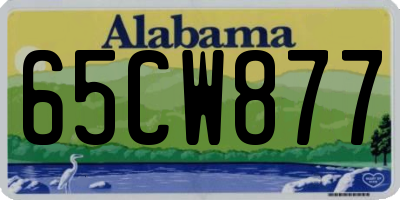 AL license plate 65CW877