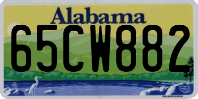 AL license plate 65CW882