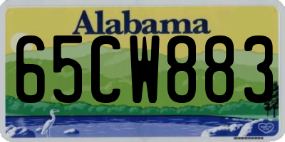 AL license plate 65CW883