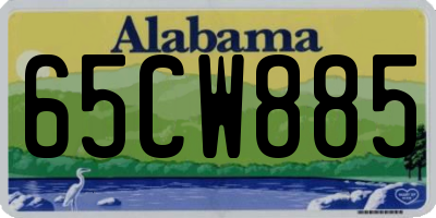 AL license plate 65CW885