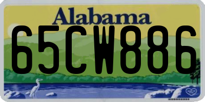 AL license plate 65CW886