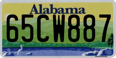 AL license plate 65CW887