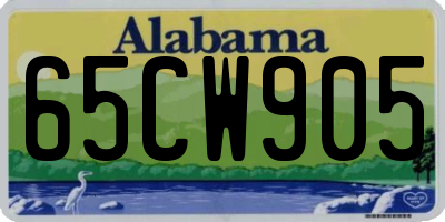 AL license plate 65CW905