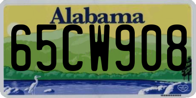 AL license plate 65CW908