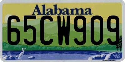 AL license plate 65CW909