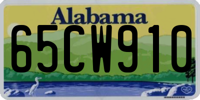 AL license plate 65CW910