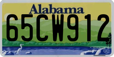 AL license plate 65CW912
