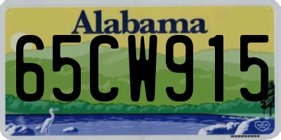 AL license plate 65CW915