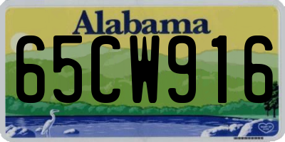 AL license plate 65CW916