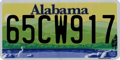 AL license plate 65CW917