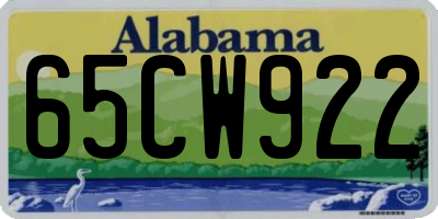 AL license plate 65CW922