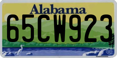 AL license plate 65CW923
