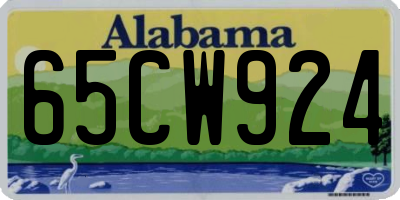 AL license plate 65CW924